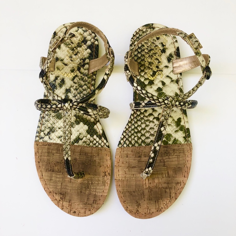 Circus by Sam Edelman Snake Print Strappy Sandals